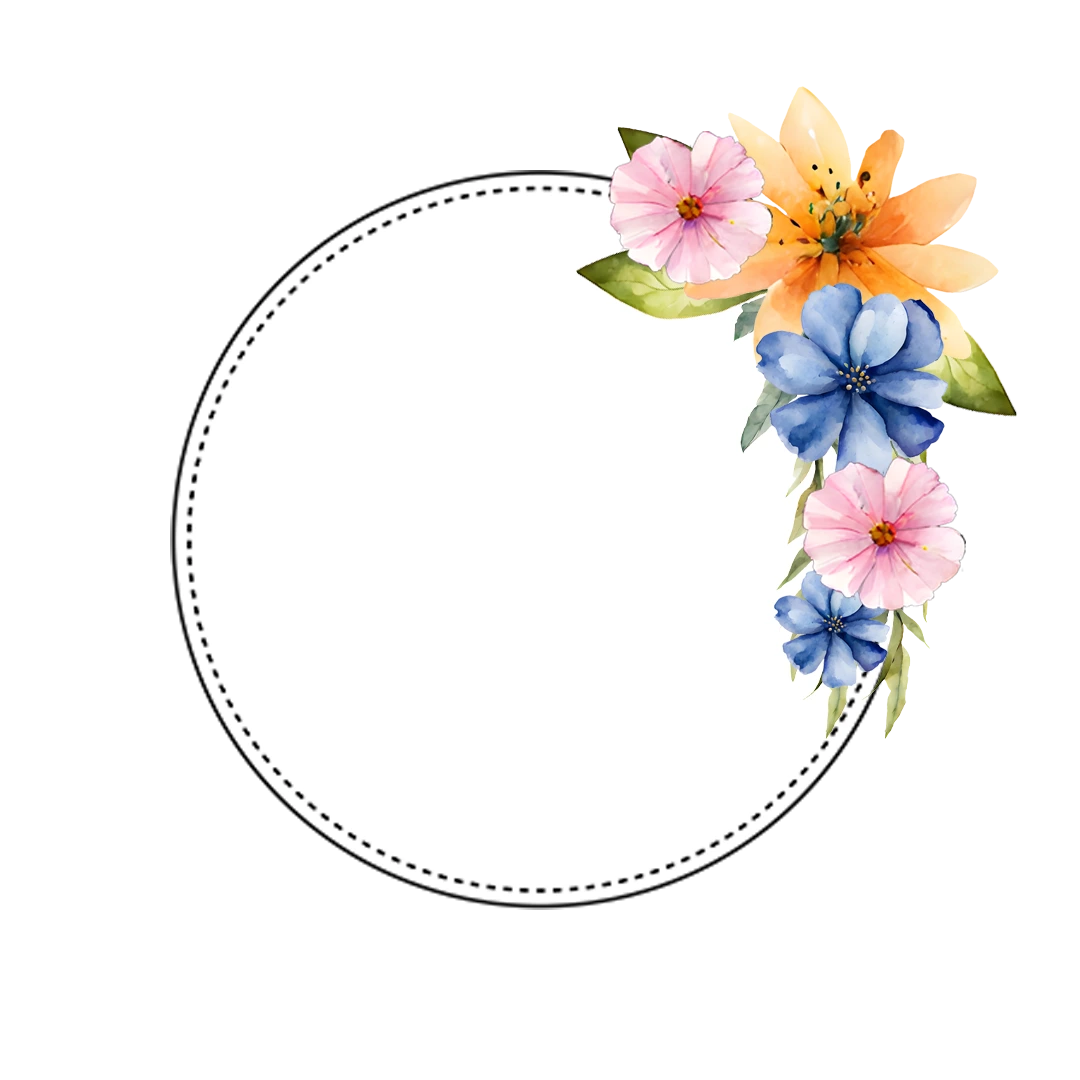 Beautiful Floral Border PNG Transparent Frames for Creative Projects_15.webp